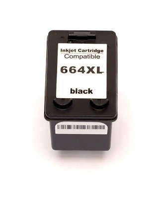 Cartucho de Tinta Compatível com HP 664XL F6V31A Preto para 2136 2676 1115 3636 3635 3836 3776 | MICROJET