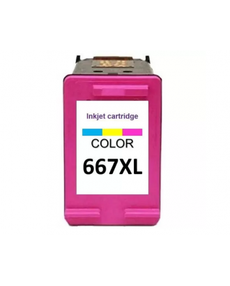 Cartucho de Tinta Compatível com HP 667XL Colorido para 1275 2774 2776