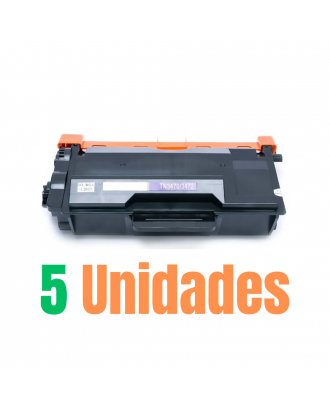 Kit 5x Toner Compatível com Brother TN3472 TN3470 TN880 para HL-L5102DW DCP-L5502DN MFC-L6702DW | PREMIUM 12K