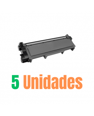 Kit 5x Toner Compatível com Brother TN2340 TN2370 TN660 para HL-L2360 HL-L2320 MFC-L2740 | PREMIUM 2.6K