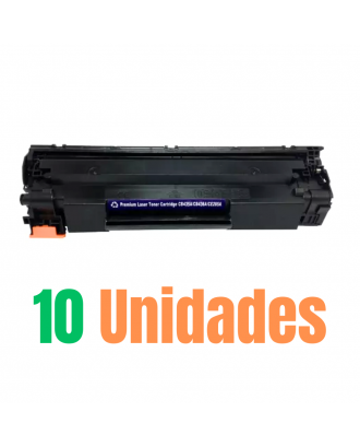 Kit 10x Toner Compatível com HP CB435A CB436A CE285A CE278A Universal para P1120 P1505 M1120 M1212 M1130 | PREMIUM 1.8K