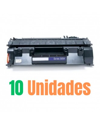 Kit 10x Toner Compatível com HP CE505A 05A CF280A 80A P-550-A para P2035 P2035N P2055 P2055N P2055X | PREMIUM 2.3K