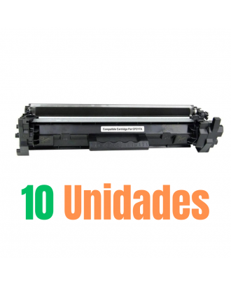 Kit 10x Toner Compatível com HP CF217A 17A para M130 M102 M130FW M102W M130NW | PREMIUM 1.6K