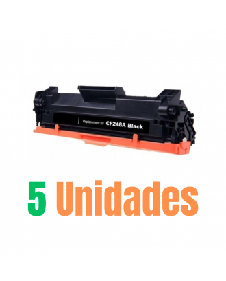 Kit 5x Toner Compatível com HP CF248A 48A para M15A M15W M28A M28W | PREMIUM 1K