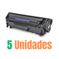 Kit 5x Toner Compatível com HP Q2612A 12A para 1010 1012 1015 3015 3030 | PREMIUM 2K